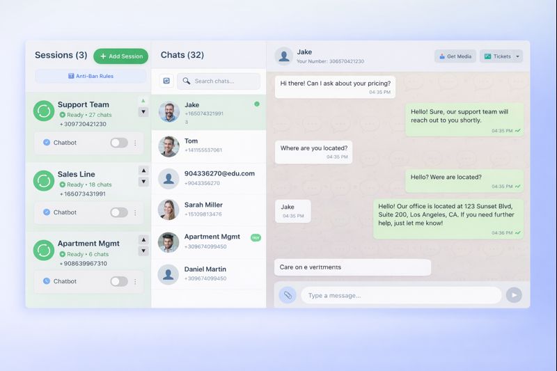 Chato.pro Dashboard - Manage Multiple WhatsApp Accounts